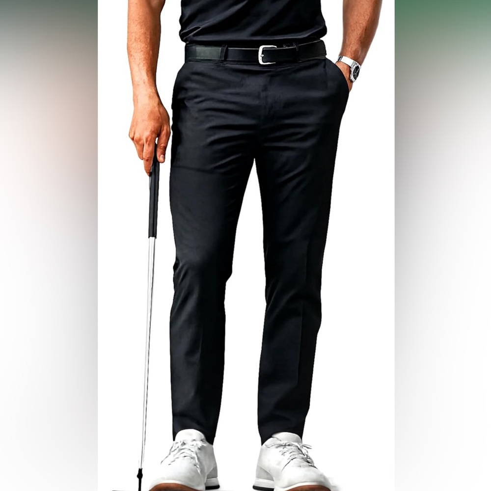 EUC Tommy Hilfiger Men's Modern-Fit Comfort Stretch Performance Pant 31x32 Black